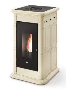 EVA CALOR centrālapkures granulu kamīns-krāsns HYDRO VENERE 13kW (bēšs)