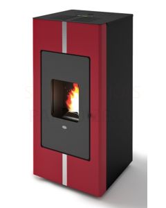EVA CALOR centrālapkures granulu kamīns-krāsns TOSCA 20kW (sarkans)