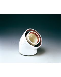 Коаксиальный угол M/F Ø 60/100 мм 45°