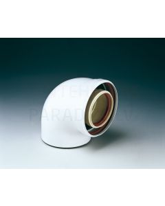 Coaxial elbow M/F Ø 60/100 mm 90° Pps