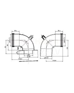 Līkums Ø 80/80 mm 90°
