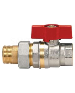 EFFEBI ball valve (butterfly) with extended thread MF 1" PN40