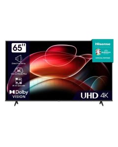 HISENSE televizors A6K 65' Ultra HD, LED LCD, sānu statīvs