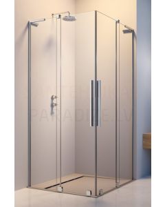 RADAWAY dušas kabīne FURO SL KDD 200x100x100 Chrome + caurspīdīgs stikls