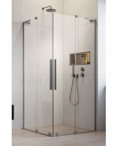 RADAWAY dušas kabīne FURO SL KDD 200x100x100 matēts niķelis + caurspīdīgs stikls