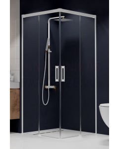 RADAWAY dušas kabīne IDEA WHITE KDD 200x100x100 balts + caurspīdīgs stikls