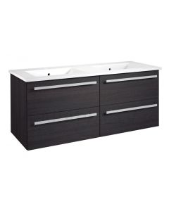 RB SERENA 120 sink cabinet with sink (black oak) 500x1190x465 mm