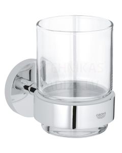 GROHE glāze ar turētāju Essentials New (Hroms)
