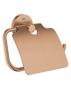GROHE tualetes papīra turētājs ar vāciņu Essentials New (Brushed Warm Sunset)