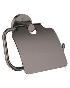 GROHE tualetes papīra turētājs ar vāciņu Essentials New (Hard Graphite)