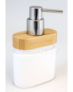 DUSCHY soap dispenser Wood (white)