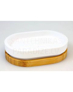 DUSCHY soap dish Wood (white)