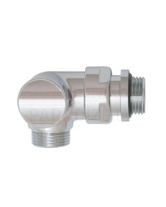 HERZ DE LUXE shut-off valve RL-3 3D, left 1/2' M22x1.5 (white)