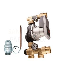 HERZ tempertūras regulācijas sajaukšanas mezgls UFH jaucējmodulis ar sūknis Wilo Yonos Para RS 15/6 130mm