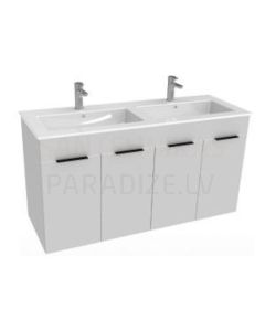 Cube vanity unit with four doors incl. Double washbasin,1200x430 mm, h=607 mm, 4D
