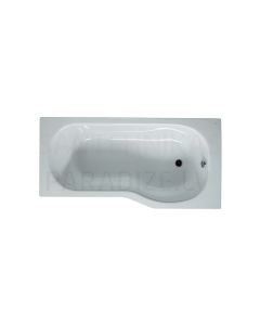 Tigo asymmetric bathtub for installation with panel, right version, without support feet