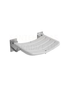 Universum shower seat, wall-hung, folding, loading capability 120 kg, stainless steel