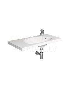 Tigo sink, 800x385 mm, faucet hole on the right side, white