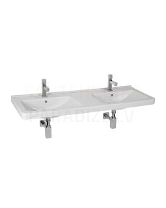 Cubito double washbasin, white, 130x48,5сm