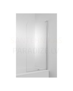 Cubito pure Душевая дверь для ванны , левый / правый, профиль из полированного серебра, прозрачное стекло толщиной 6 мм с отделкой из стекла jika perla