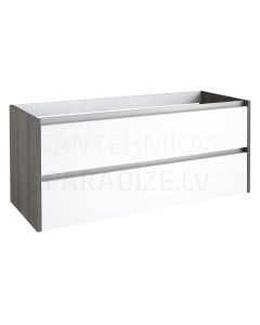 KAME sink cabinet CITY 120 (gray ash/shiny white) 500x1194x455