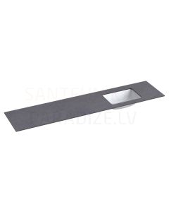 KAME HPL sink with table top (black moon) 10x2000x465 mm