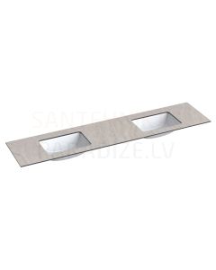 KAME HPL sink with table top (gray moon) 10x2000x465 mm