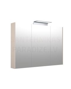 KAME D-LINE шкафчик с зеркальными дверцами и LED WAVE 100 (серый кашемир) 700x1000x136 мм