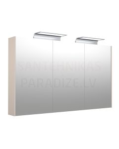 KAME D-LINE шкафчик с зеркальными дверцами и LED WAVE 120 (серый кашемир) 700x1200x136 мм