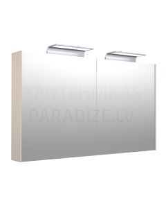 KAME D-LINE mirror cabinet with LED WAVE 120 (gray cashmere) 700x1200x136 mm
