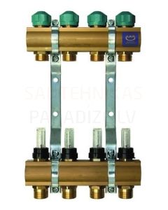 KAN manifold for floor heating 1' with flow meters and servomotors (12 circuit)