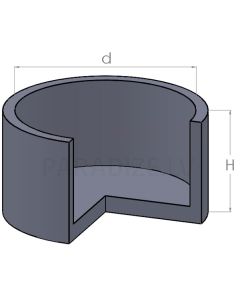 Железобетонное кольцо с днищем KCD 15-10 st 1500 x  1000mm