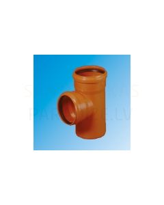 Magnaplast KG oranžā ārējās kanalizācijas atzars (trejgabals) Ø 100 (110)x100 (110) mm 87° PVC