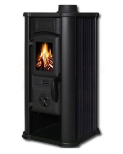TIM SISTEM wood stove with air heating DIANA ECO CERAMIC 7kW (black)