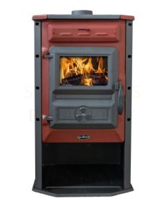 TIM SISTEM malkinė krosnelė su oriniu šildymu MAGIC STOVE 11kW (raudona)