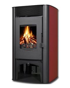 TIM SISTEM wood stove with air heating NIKA 12kW (red)