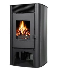 TIM SISTEM wood stove with air heating NIKA 12kW (stainless steel)