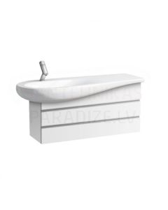 Laufen izlietnes skapītis Alessi One, 995x320 mm, h=485 mm, 2A, spīdīgi balts, bļoda kreisajā pusē