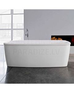 Laufen vanna Palomba, 1800x900 mm, brīvstāvoša, ar paneli un rāmi, balta akrila