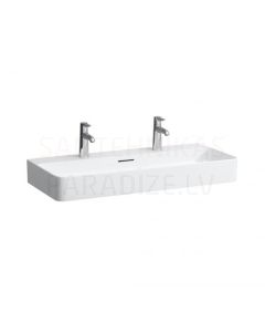 Praustuvas Val, 950x420 mm, 2 vietos maišytuvui, balta SaphirKeramik