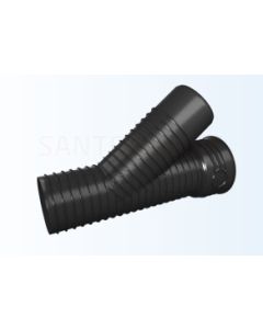 Magnaplast gofrēta kanalizācijas atzars (trejgabals) Ø 250/200 mm 45°