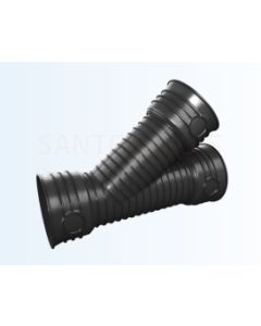 Magnaplast gofrēta kanalizācijas atzars (trejgabals) Ø 200/200 mm 45°