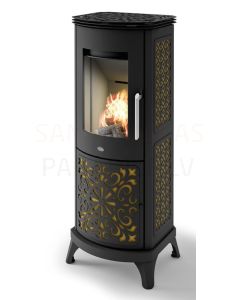 EVA CALOR granulu kamīns-krāsns ALBERTA 9.5kW (melns)