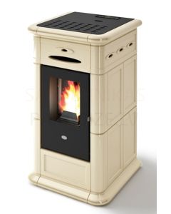 EVA CALOR granulu kamīns-krāsns ALINA 9.5kW (bēšs)