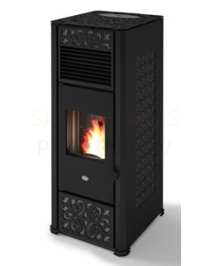 EVA CALOR pellet fireplace-stove GEMMA 15.4kW (black)