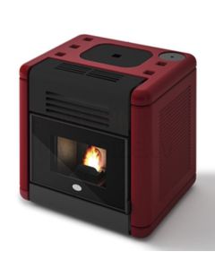 EVA CALOR pellet fireplace-stove DADO 7.5kW (red)