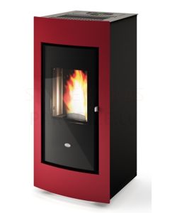 EVA CALOR pellet fireplace-stove EVELYN 11kW (red)