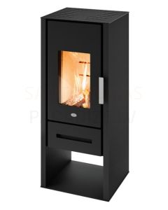 EVA CALOR granulu kamīns-krāsns LIVIA 9.5kW (melns)