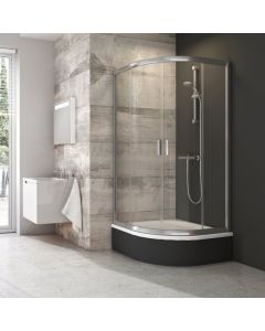 Ravak shower enclosure Blix BLCP4 90 Sabina satin + glass Grape