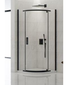 New Trendy dušas kabīne rūdīts stikls NEW KOMFORT BLACK  80x80x195